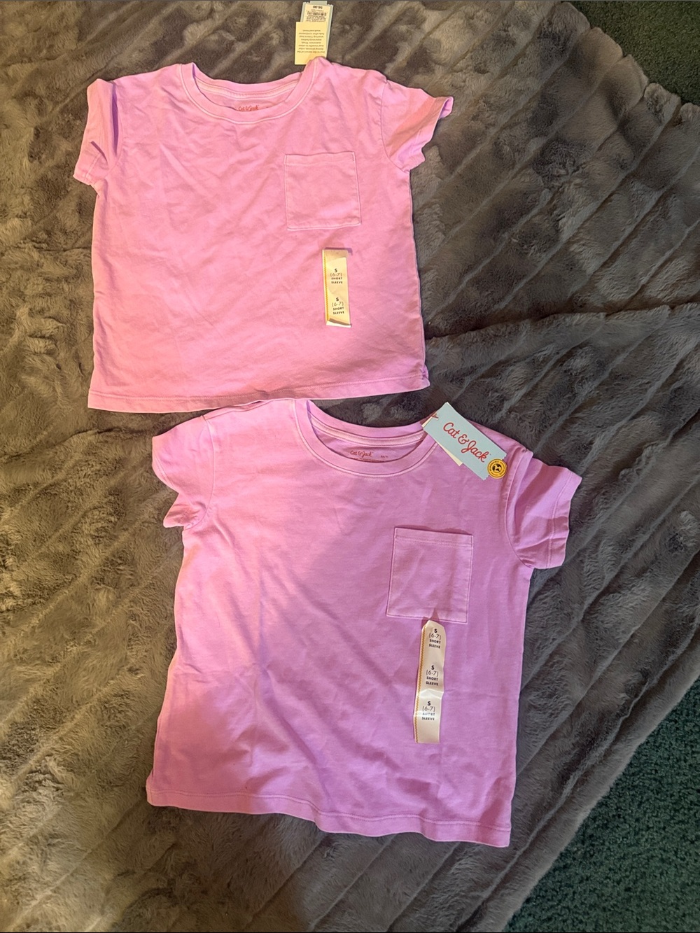 Cat & Jack Light Pink Short Sleeve Pocket Tee for Kids